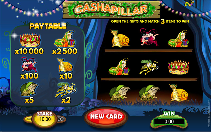 Cashpillar Scratch Card