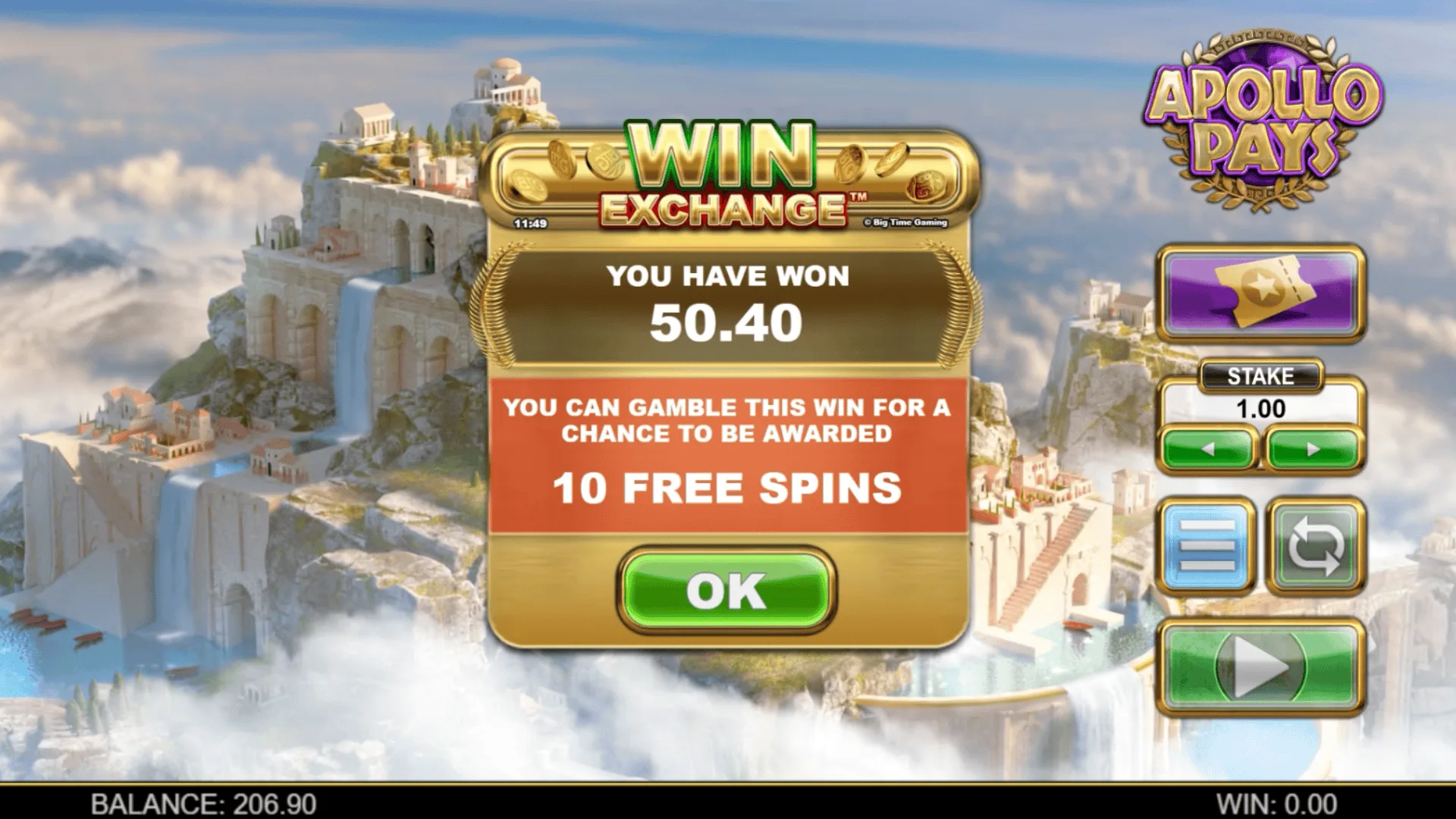 Apollo Pays — Free Spins