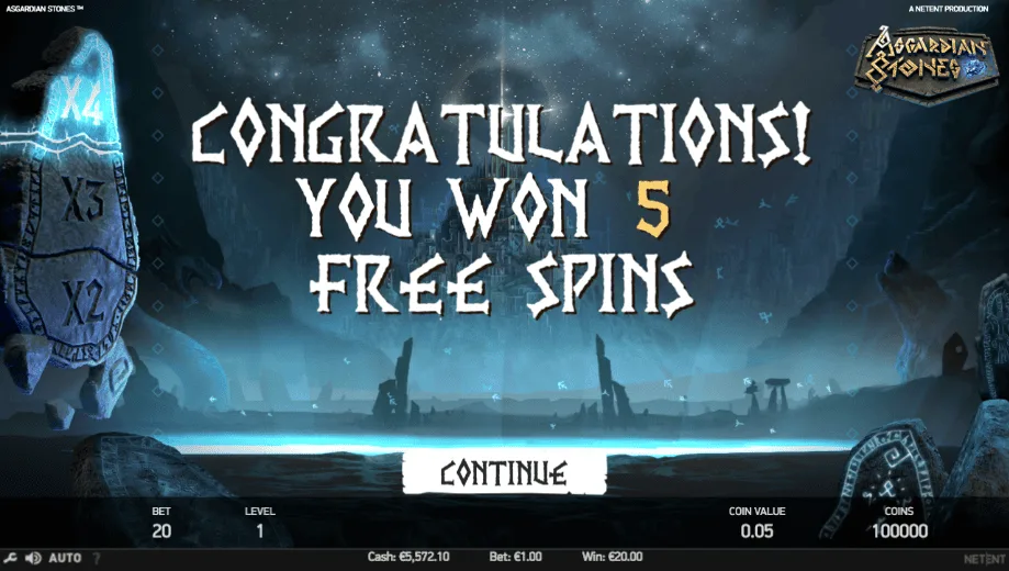 Asgardian Stones — Free Spins