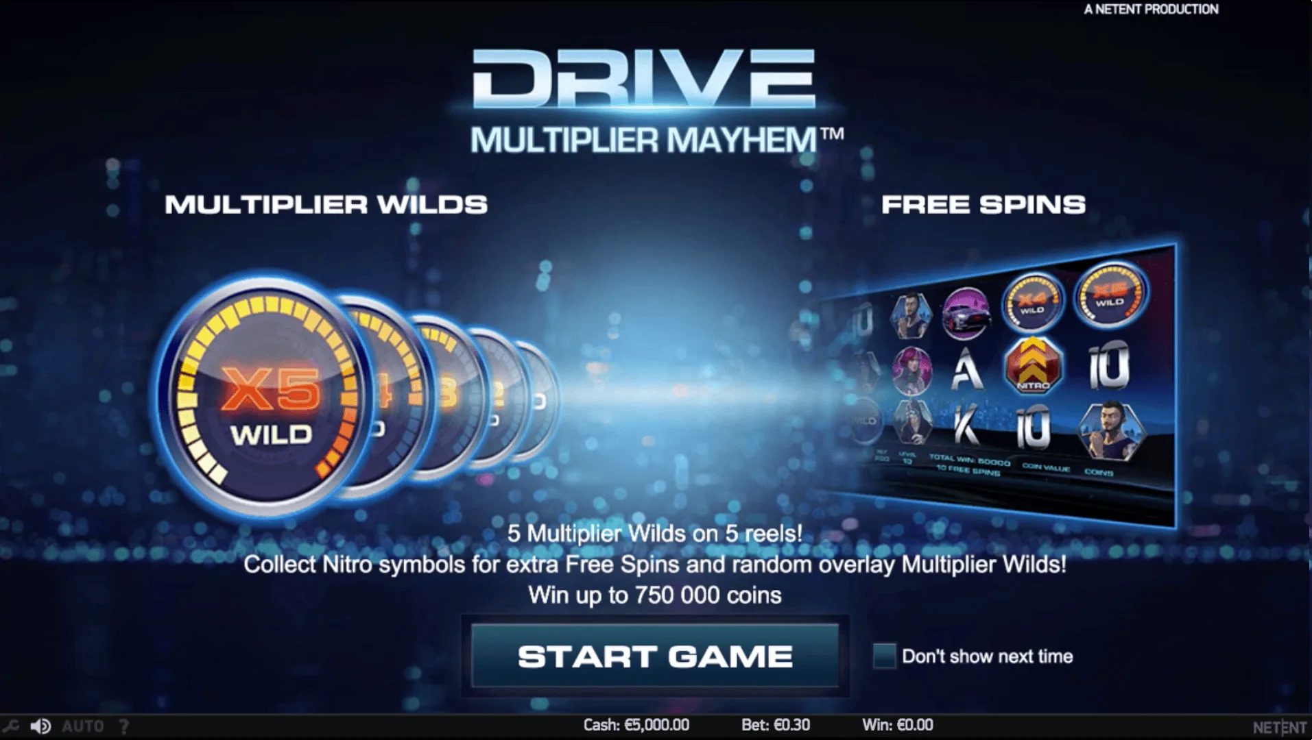 Drive: Multiplier Mayhem — Free Spins with 3 levels