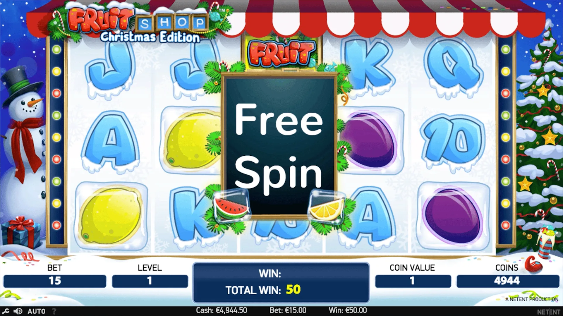 Fruit Shop Christmas — Free Spins