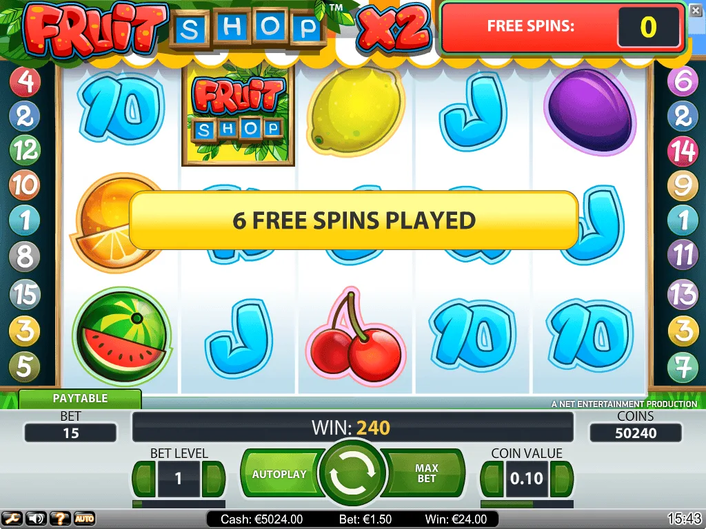 Fruit Shop — Free Spins