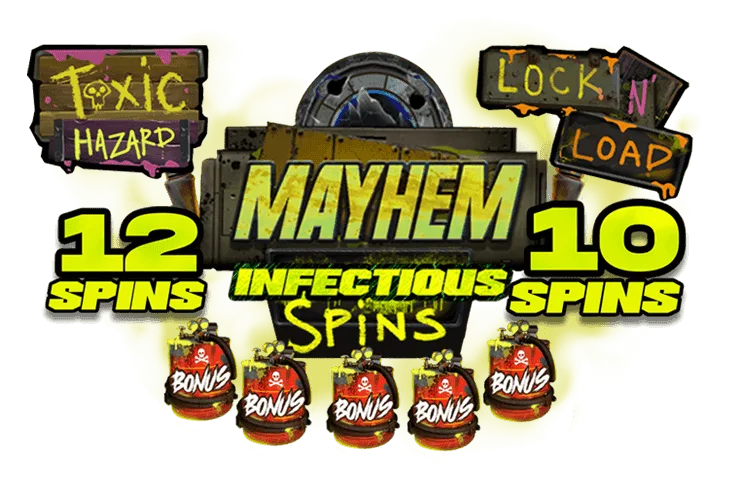 Infectious 5 xWays® — Infectious Spins: Mayhem Mode (12 or 10 spins)