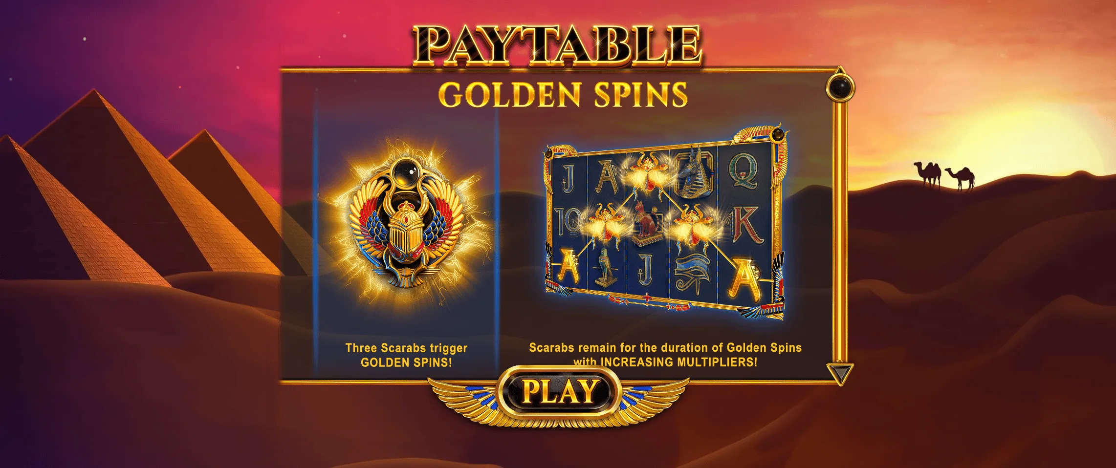 Jewel Scarabs — Golden Spins