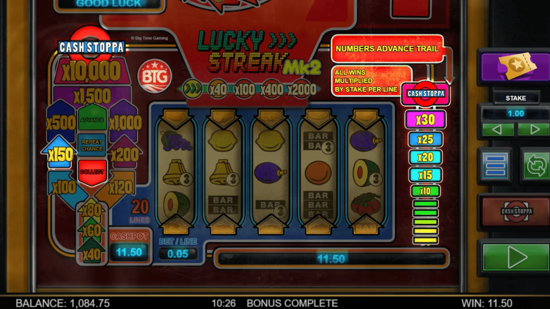 Lucky Streak Mk2 — Free Spins
