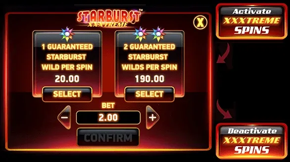 Starburst™ XXXtreme — XXXtreme Spins