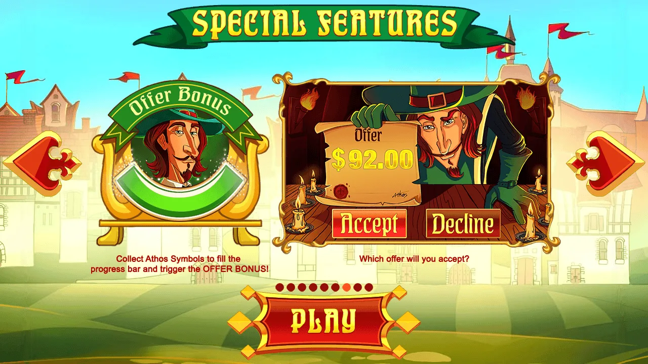 Three Musketeers — Offer Bonus