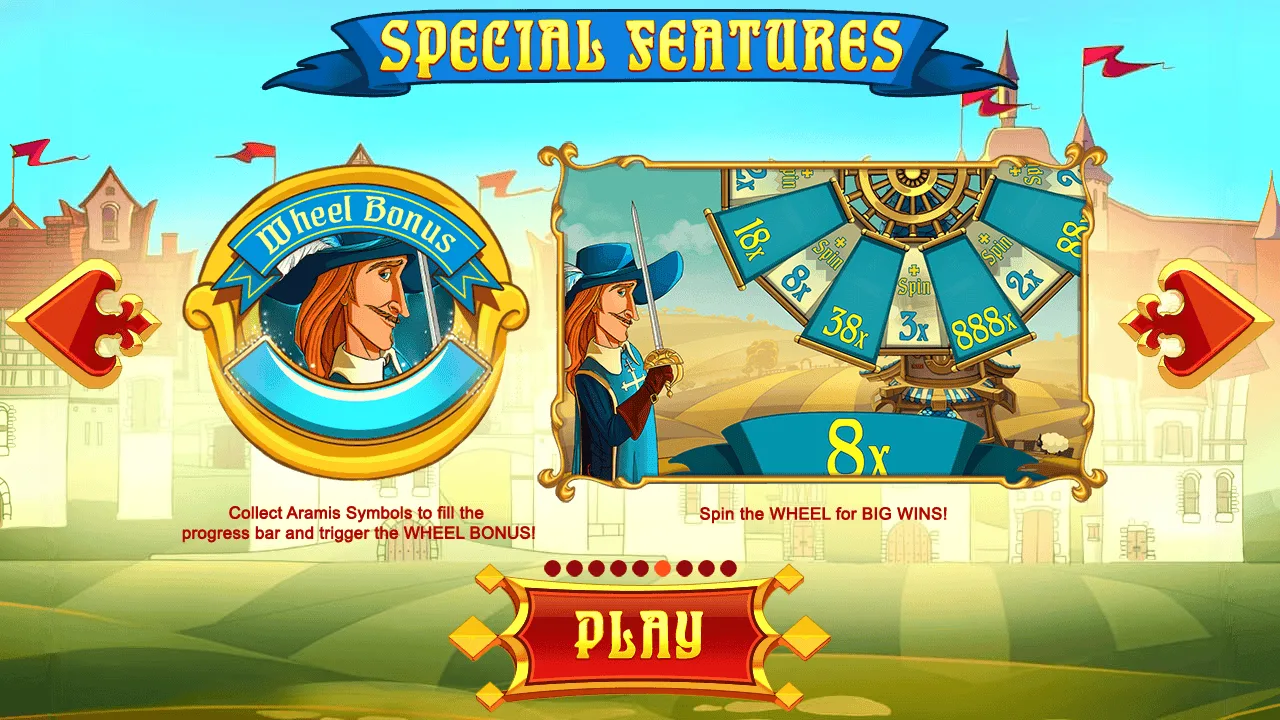 Three Musketeers — Wheel Bonus